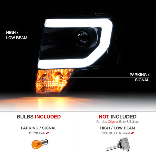 2013-2014 Ford F-150 Sinister Black Headlight