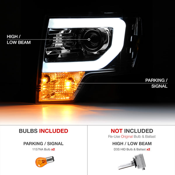 2013-2014 Ford F-150 Smoked Headlight