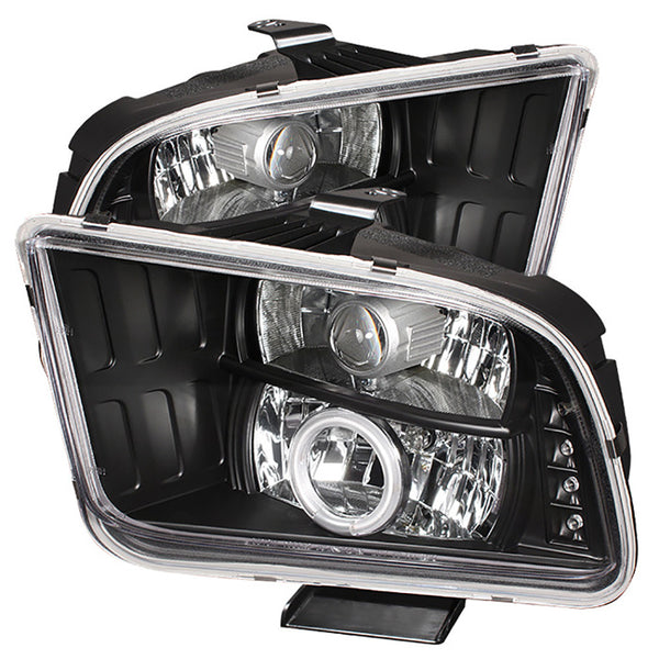 2005-2009 Ford Mustang Black Headlight
