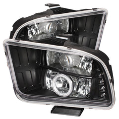 2005-2009 Ford Mustang Black Headlight