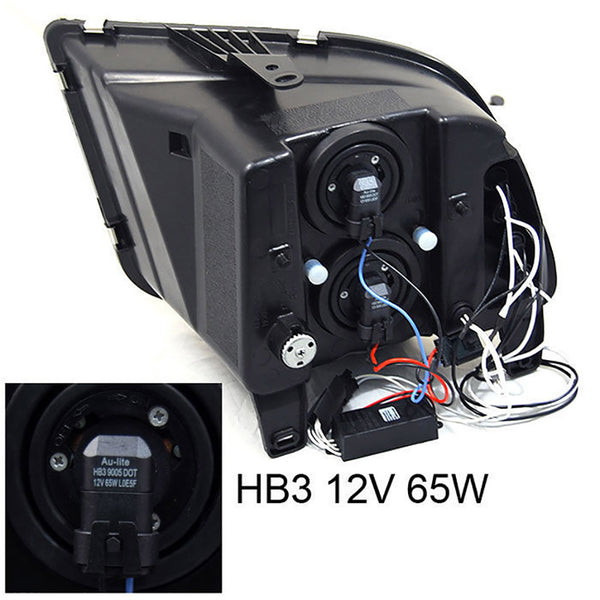 2005-2009 Ford Mustang Black Headlight
