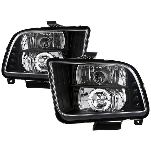 2005-2009 Ford Mustang Black Headlight