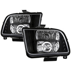 2005-2009 Ford Mustang Black Headlight