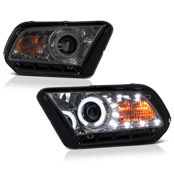 2010-2014 Ford Mustang Smoked Headlight