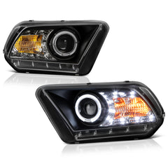 2010-2014 Ford Mustang Black Headlight