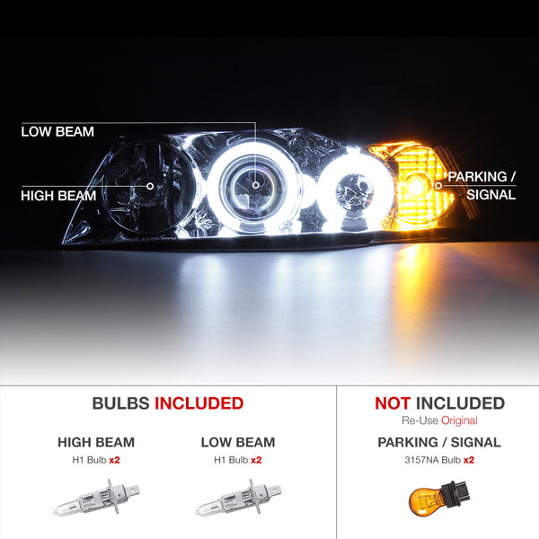 1999-2004 Ford Mustang Chrome Headlight