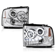 2005-2007 Ford F-250 | F-350 | F-450 | F-550 Superduty Chrome Headlight