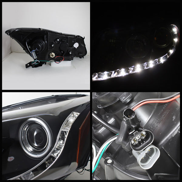 2008-2012 Honda Accord Black Headlight