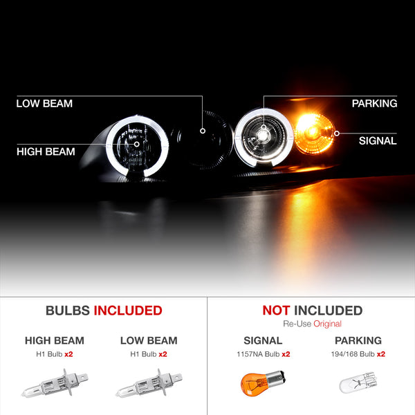 1998-2002 Honda Accord Sinister Black Headlight