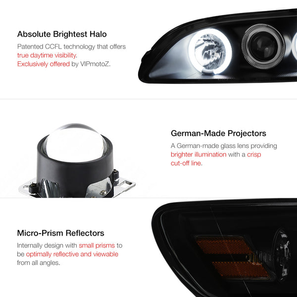 1998-2002 Honda Accord Sinister Black Headlight