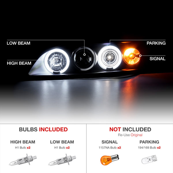 1998-2002 Honda Accord Sinister Black Headlight