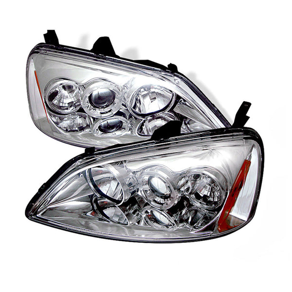 2001-2003 Honda Civic Chrome Headlight