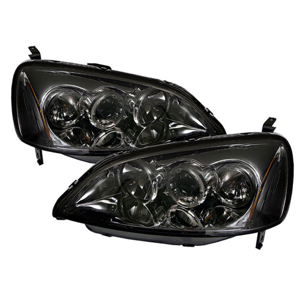 2001-2003 Honda Civic Smoked Headlight