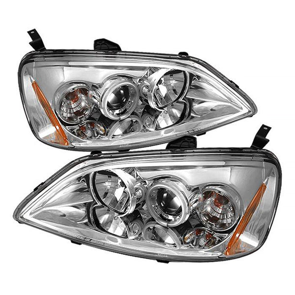 2001-2003 Honda Civic Chrome Headlight