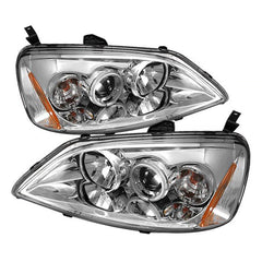 2001-2003 Honda Civic Chrome Headlight