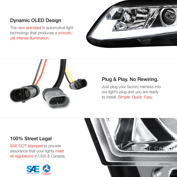 2012-2013 Honda Civic Chrome Headlight