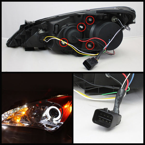 2010-2012 Hyundai Genesis Smoked Headlight