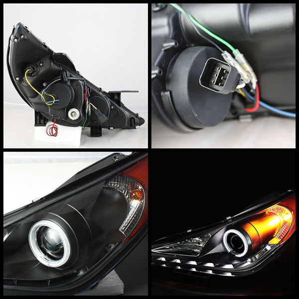 2011-2014 Hyundai Sonata Black Headlight