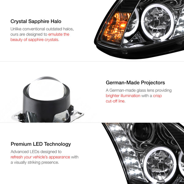 2003-2007 Infiniti G35 Smoked Headlight