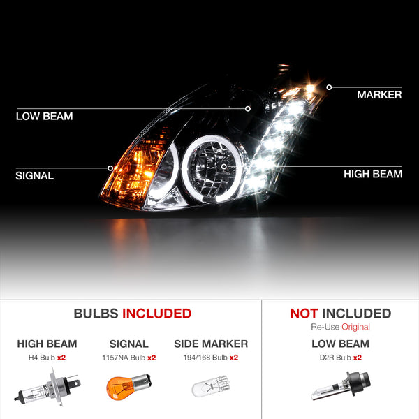 2003-2007 Infiniti G35 Smoked Headlight