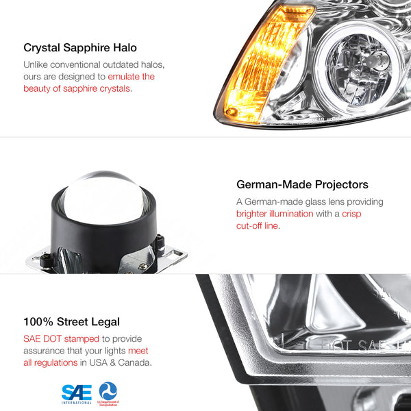 2003-2004 Infiniti G35 Chrome Headlight