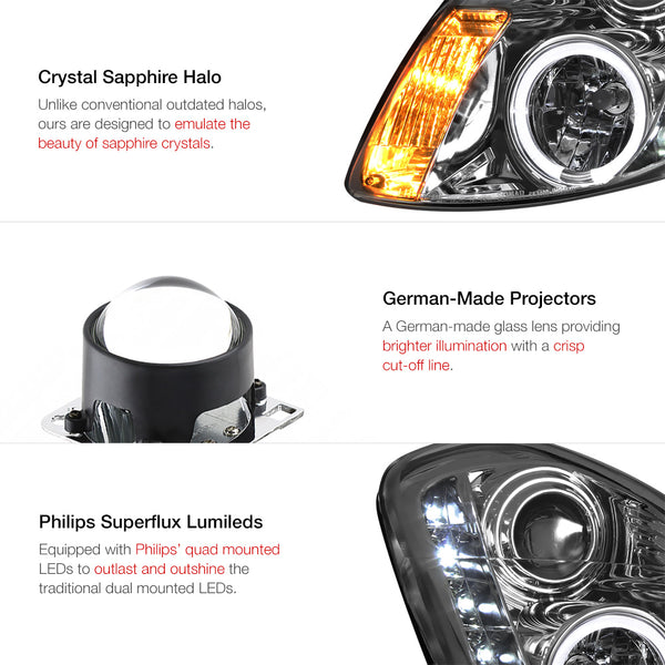 2003-2004 Infiniti G35 Smoked Headlight