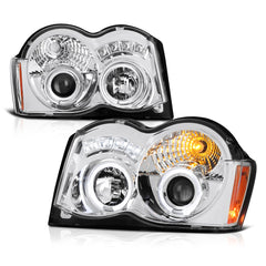 2008-2010 Jeep Grand Cherokee Chrome Headlight