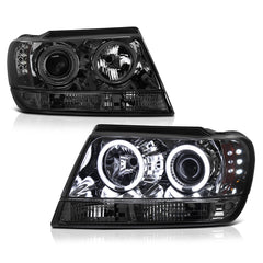 1999-2004 Jeep Grand Cherokee Smoked Headlight