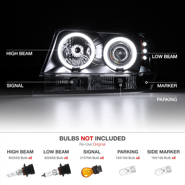 1999-2004 Jeep Grand Cherokee Smoked Headlight