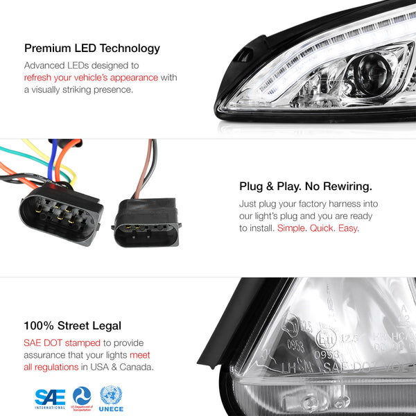 2007-2013 Mercedes-Benz W221 S-Class Chrome Headlight