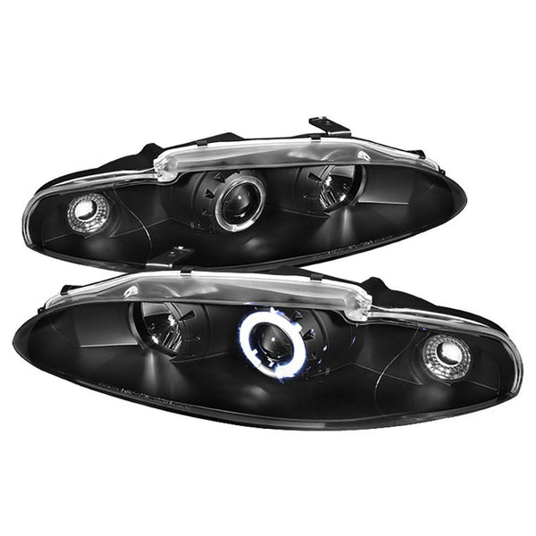 1995-1996 Mitsubishi Eclipse Black Headlight