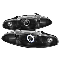 1995-1996 Mitsubishi Eclipse Black Headlight