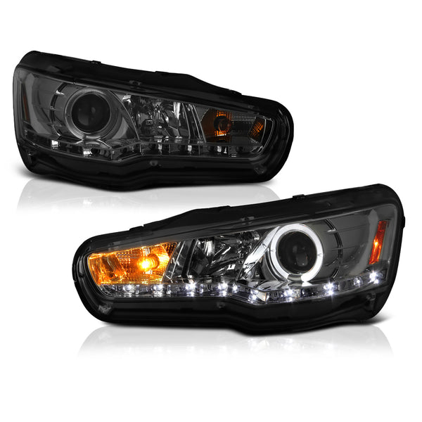 2008-2017 Mitsubishi Lancer Smoked Headlight