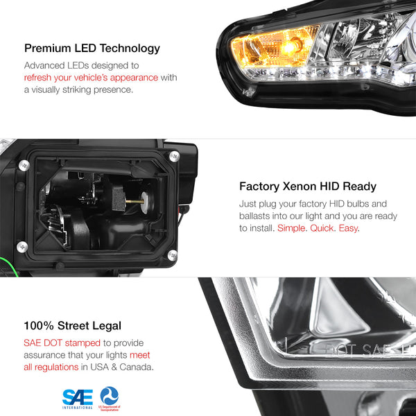 2008-2017 Mitsubishi Lancer Chrome Headlight