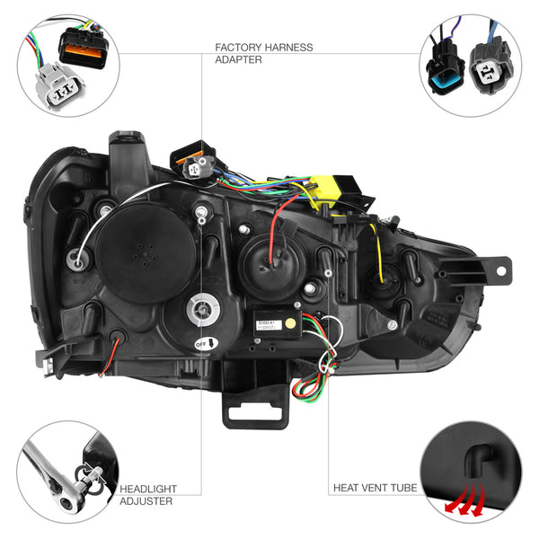 2008-2017 Mitsubishi Lancer Smoked Headlight