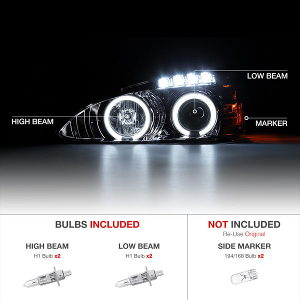 2004-2008 Pontiac Grand Prix Chrome Headlight
