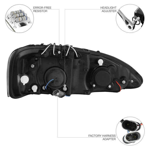 2004-2008 Pontiac Grand Prix Chrome Headlight