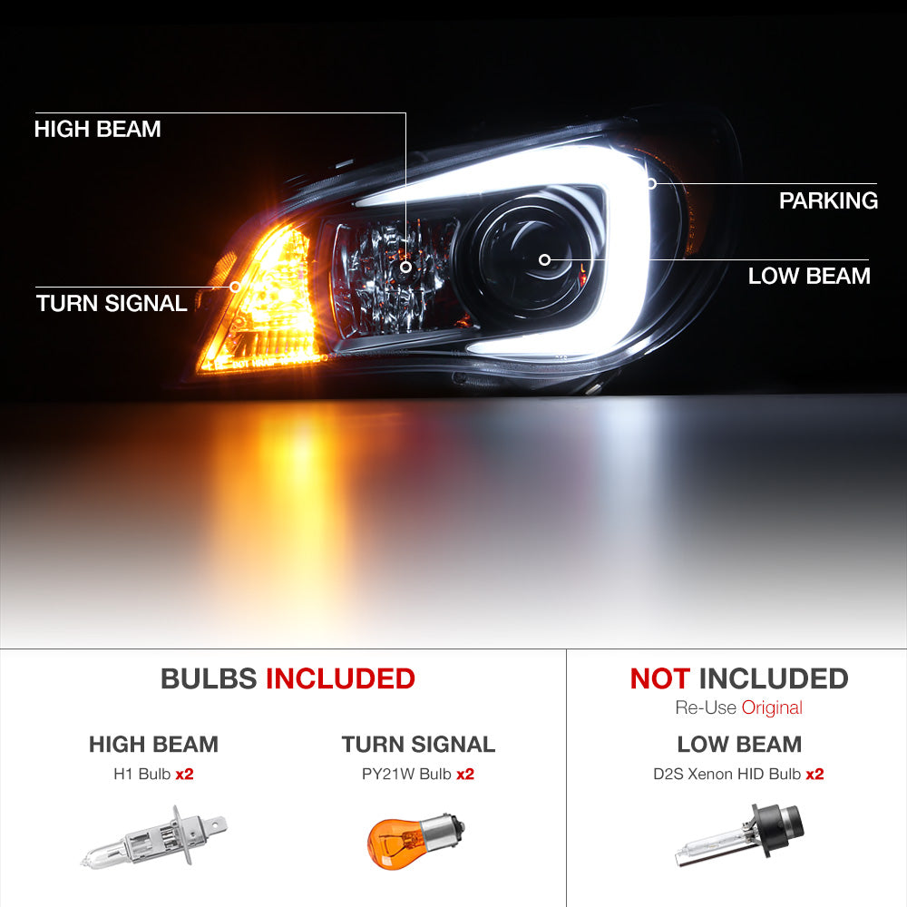 For Factory Xenon HID Model] Infinity Black Projector Head Lights