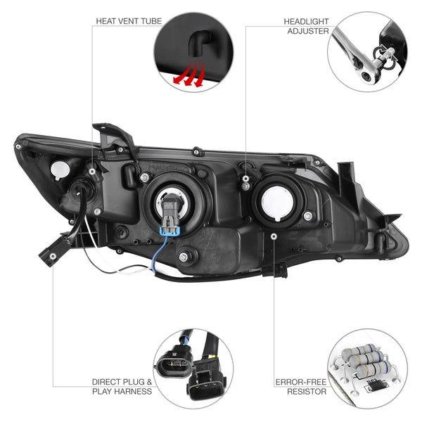 2012-2014 Toyota Camry Chrome Headlight