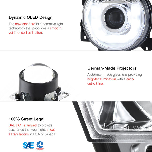 2007-2015 Toyota FJ Cruiser Chrome Headlight