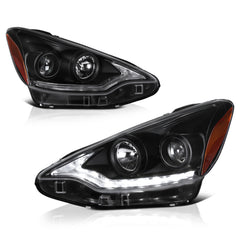 2012-2014 Toyota Prius C Black Headlight