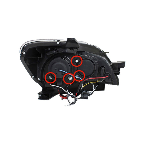 2007-2011 Toyota Yaris Black Headlight