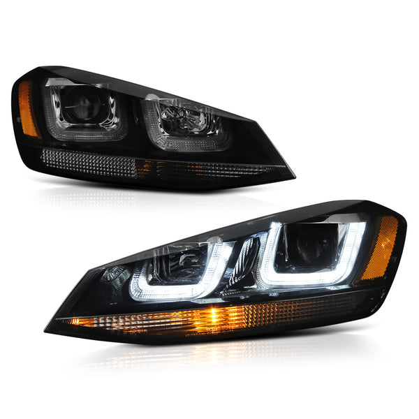 2015-2017 Volkswagen Golf Smoked Headlight