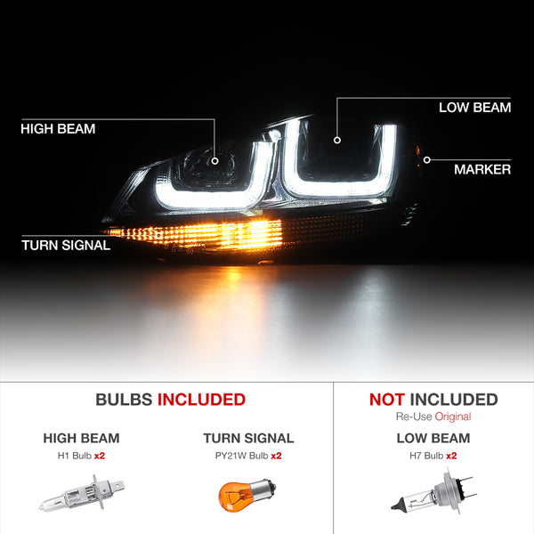2015-2017 Volkswagen Golf Smoked Headlight