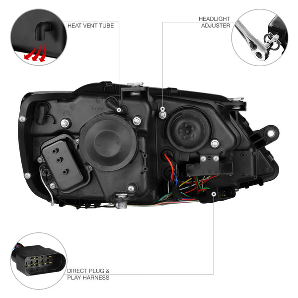 2011-2014 Volkswagen Jetta Chrome Headlight