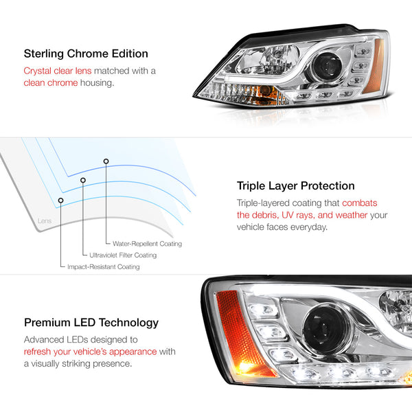 2011-2014 Volkswagen Jetta Chrome Headlight