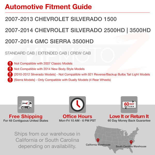 2007-2013 Chevrolet Silverado 1500 | 2500HD | 3500HD Smoked Tail Light