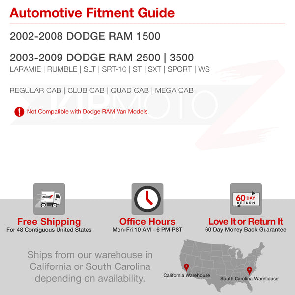 2002-2008 Dodge RAM 1500 Dark Red Fog Light