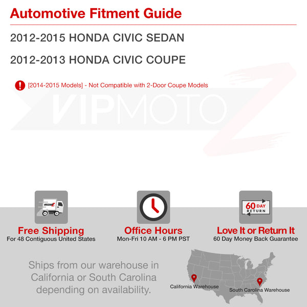 2012-2013 Honda Civic Chrome Headlight