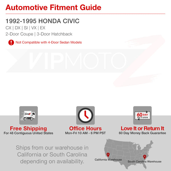 1992-1995 Honda Civic Black Corner Light